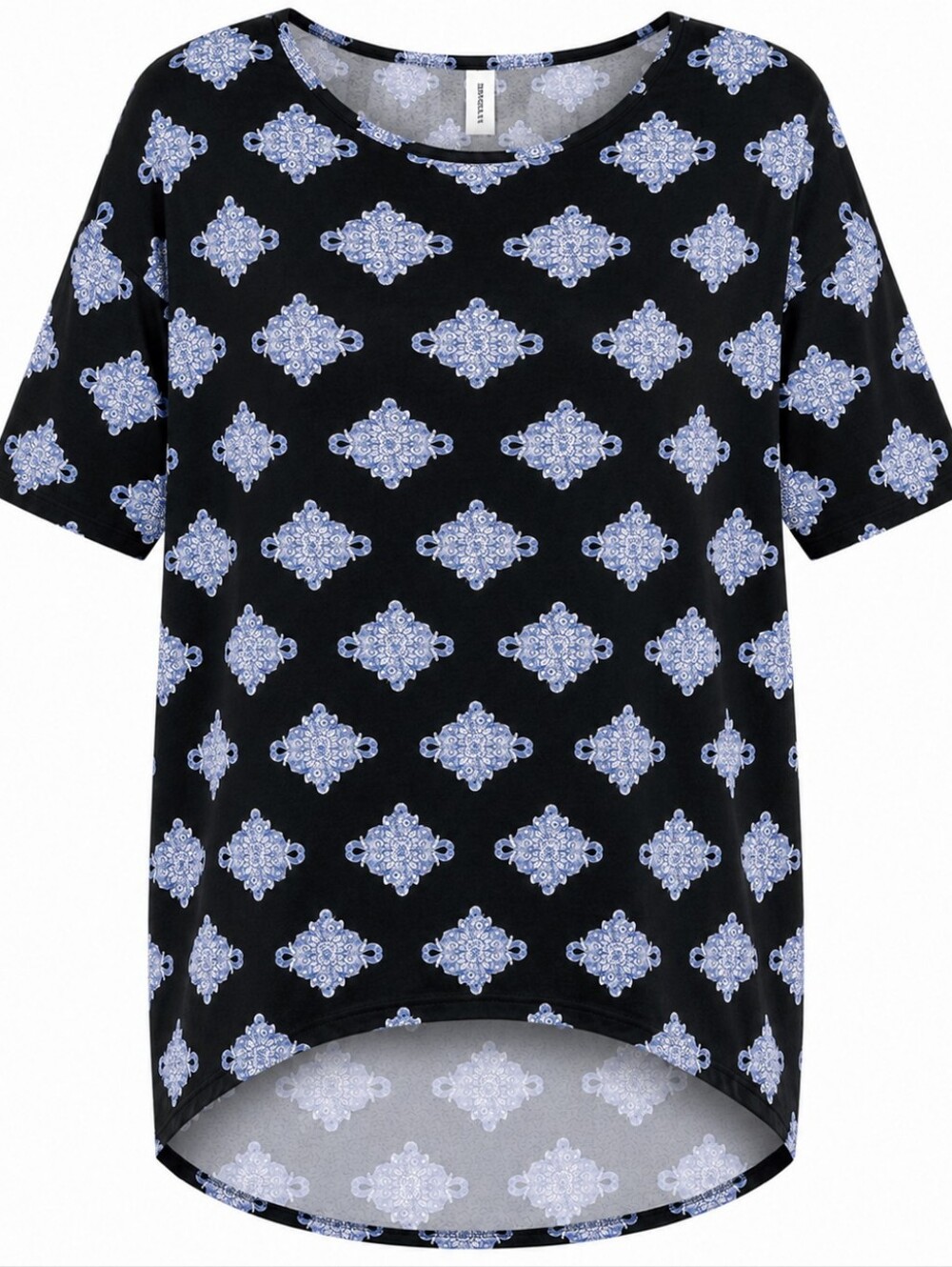 LULAROE‎ | Irma High Low Oversized Tunic Top Blue Geometric Medallion Print | M
